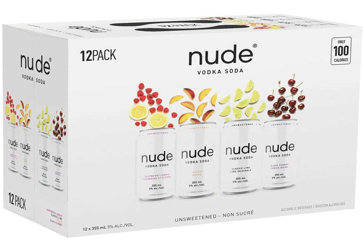 Nude Vodka Soda Variety Pack 12 CANS (12 x 355ML)