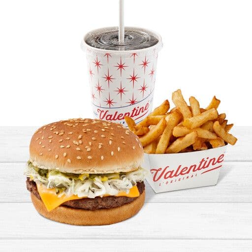 Burger au fromage et frites / Cheeseburger & Fries Trio