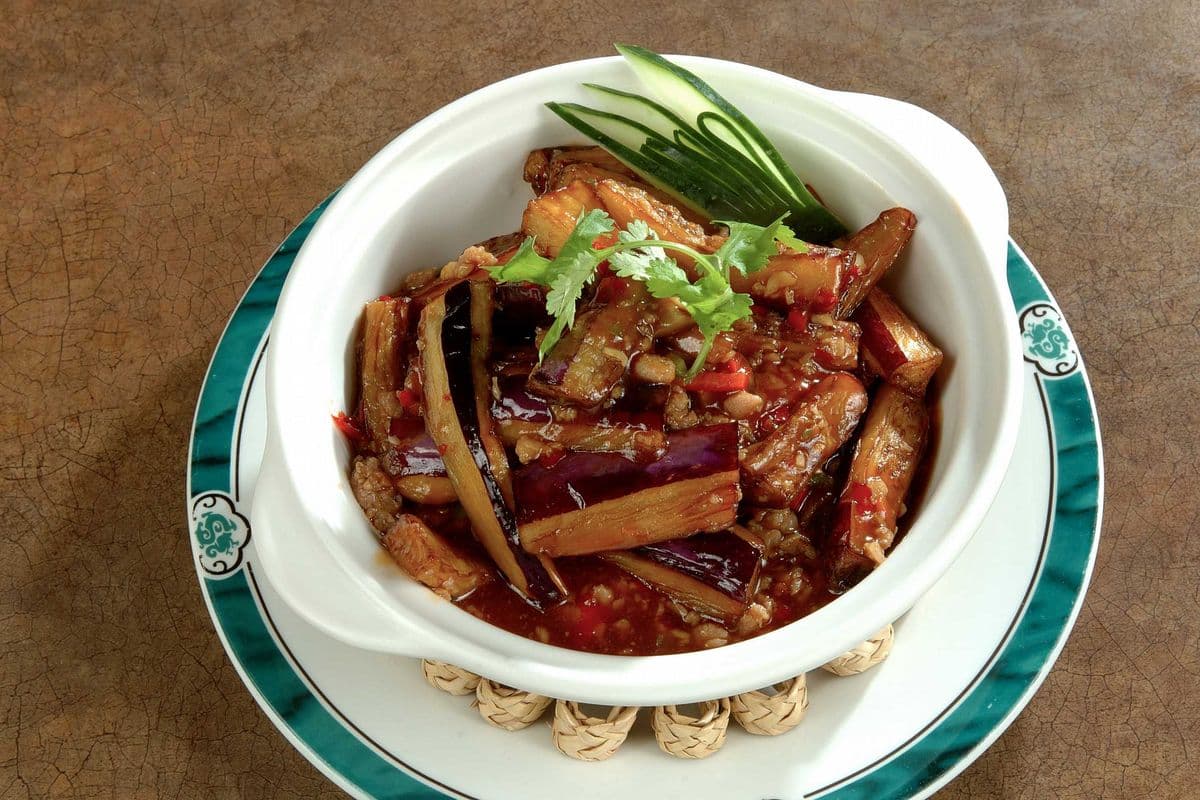 188. House Special Eggplant and Minced Pork with Spicy Sauce