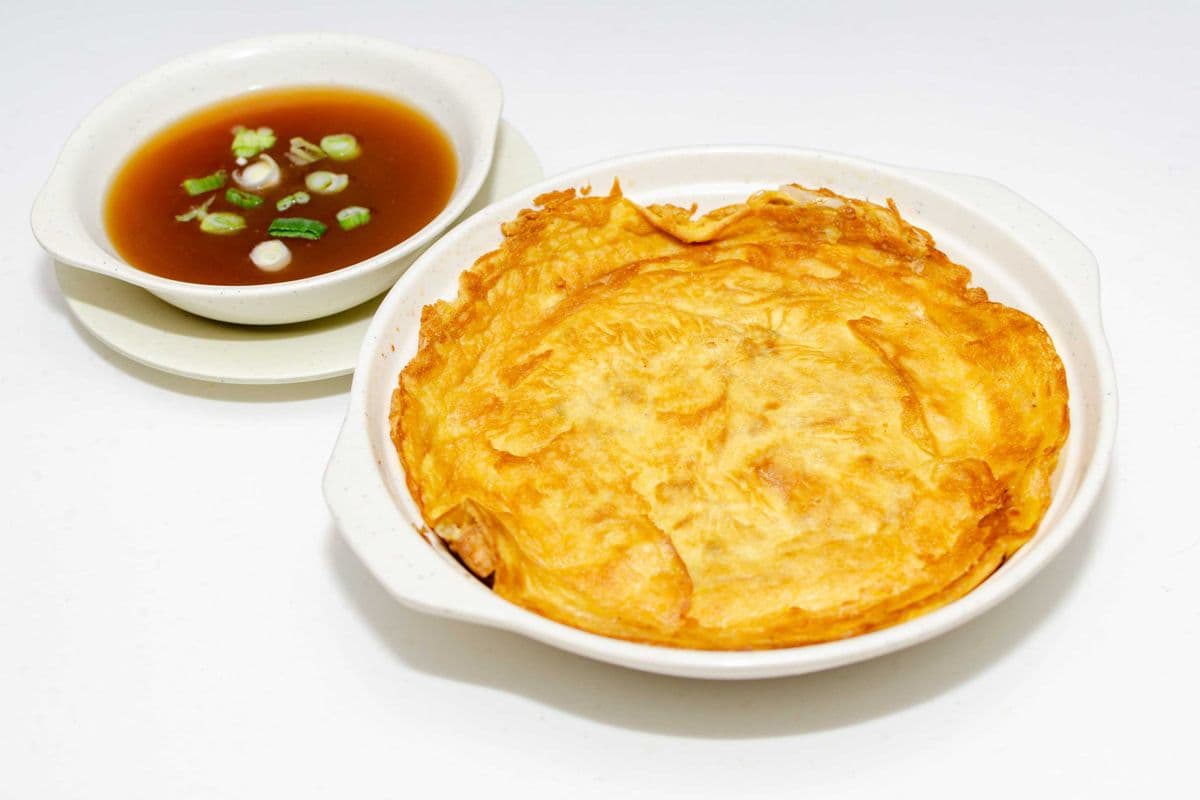 059 Egg Foo Yong with Mushroom 磨菇煎芙蓉蛋