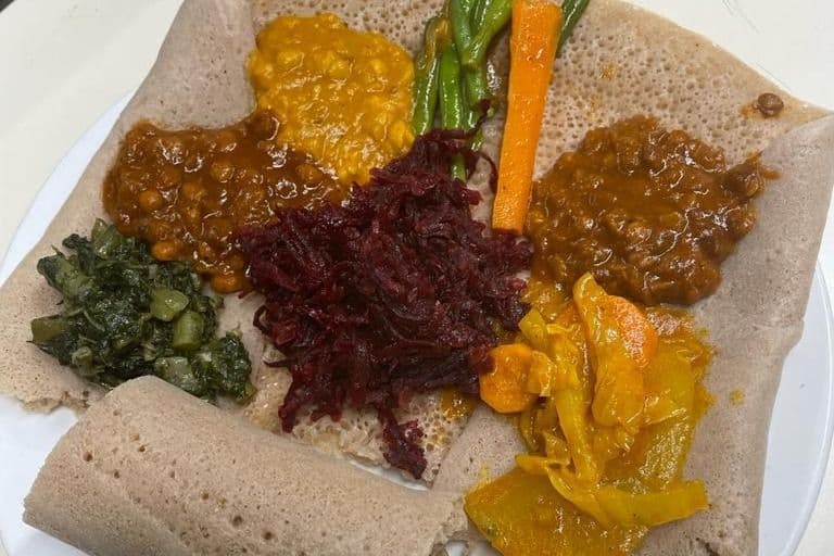 Injera Vegetable Combo