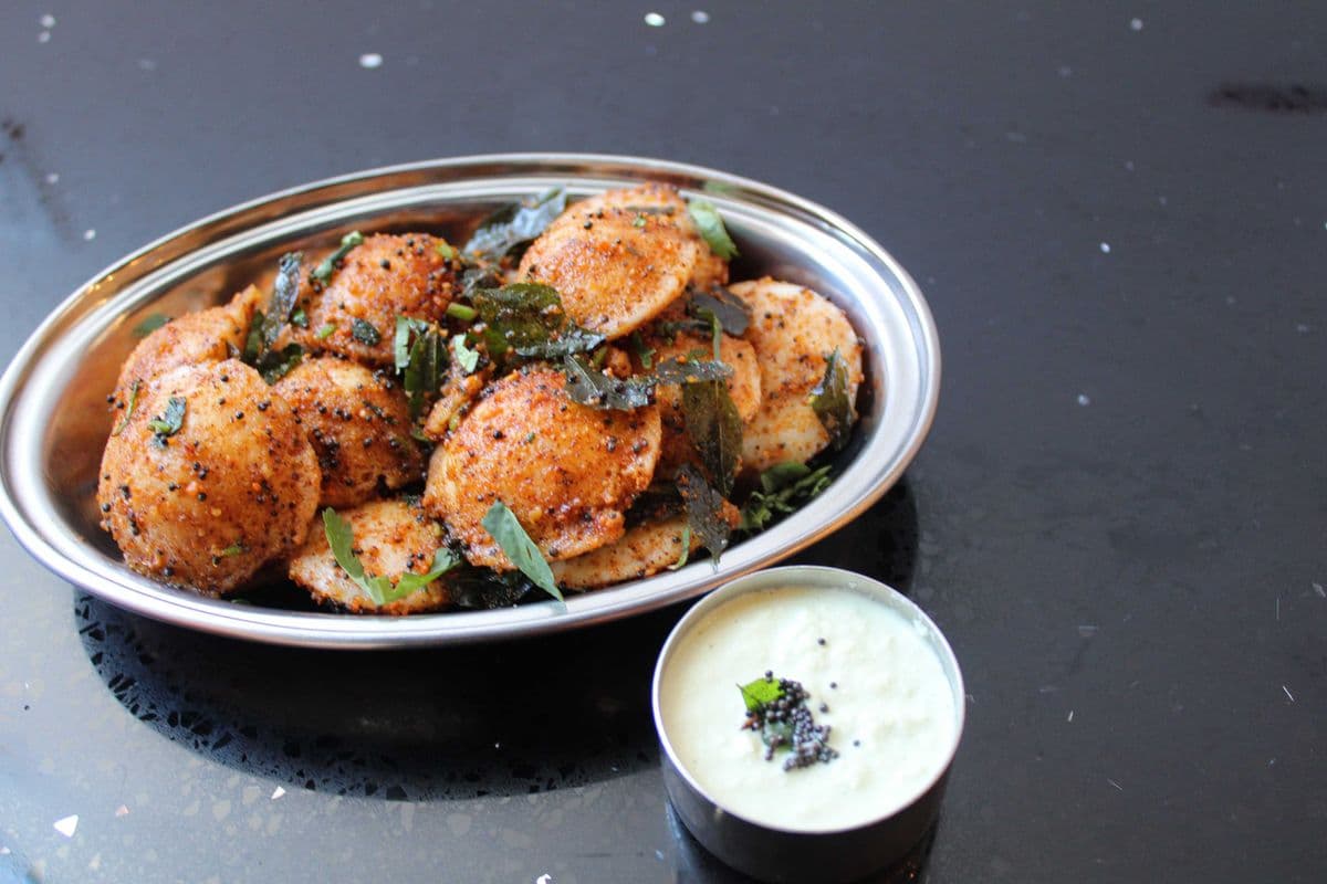 Mini Ghee Podi Idlies