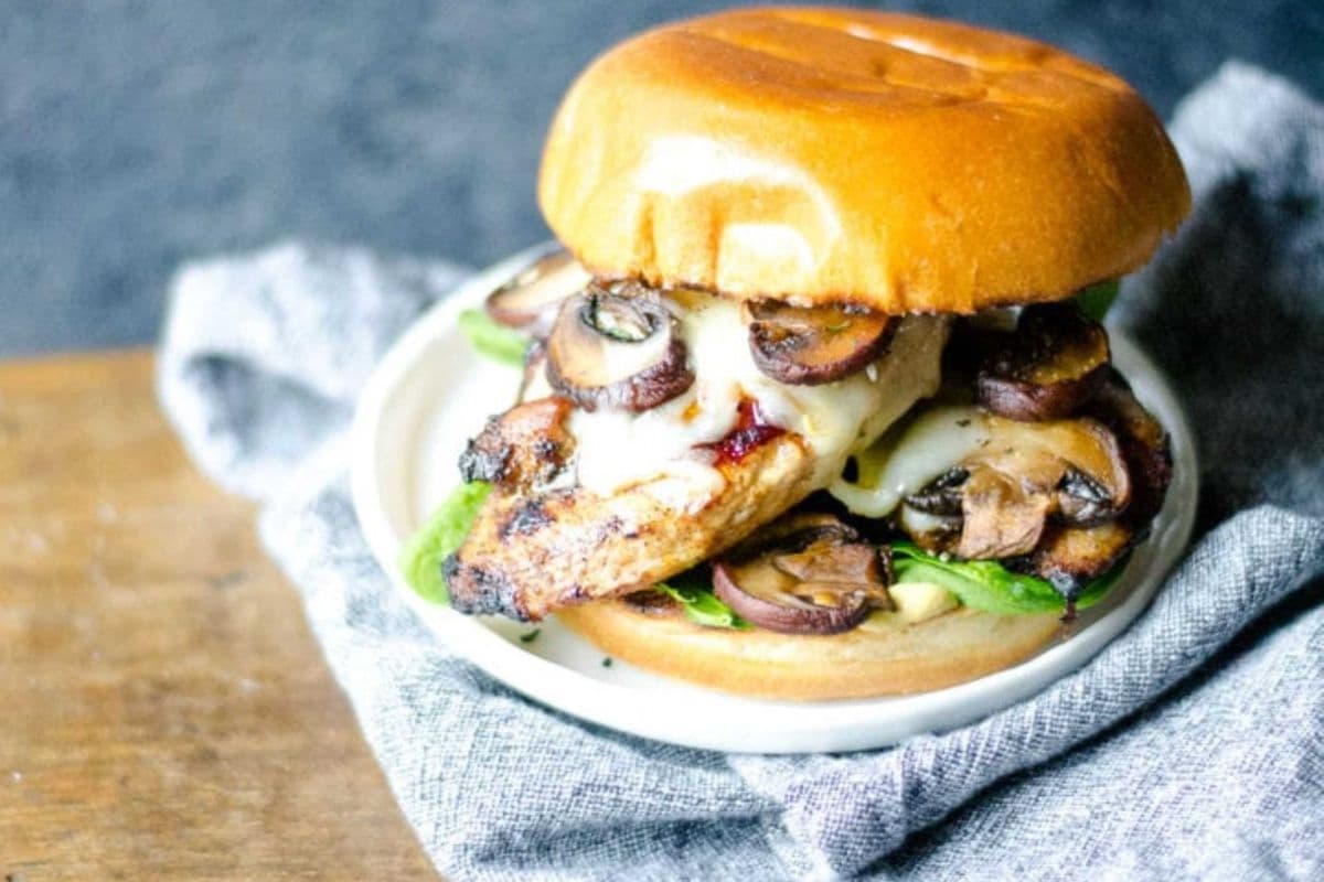 Mushroom Melt grilled chicken Burger