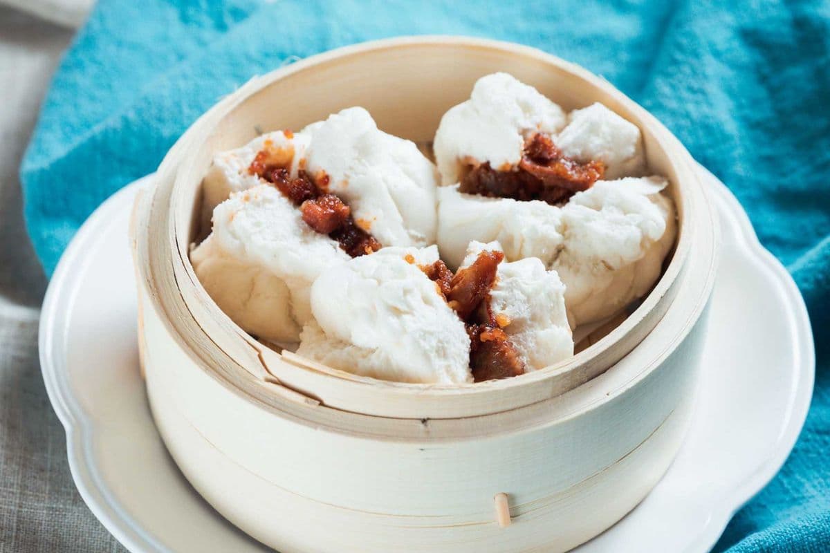 D07. Steamed BBQ Pork Buns (3 pcs)