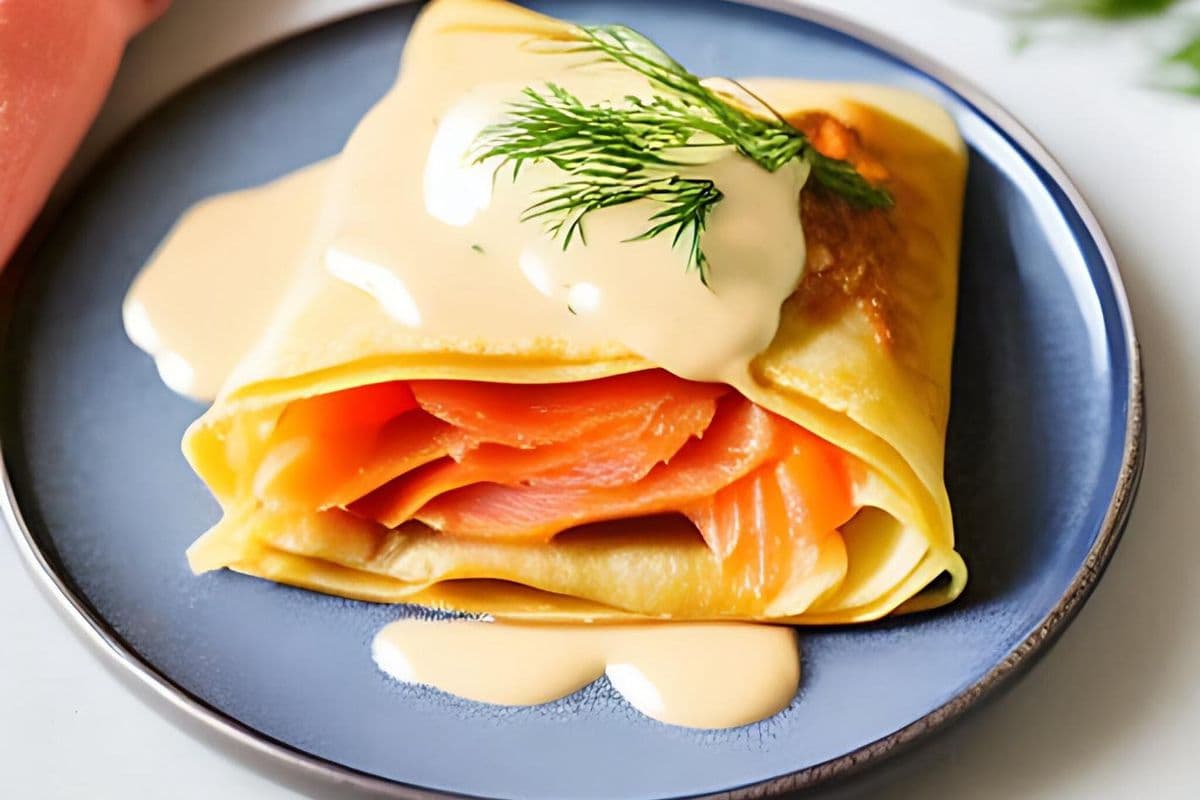 crêpe au saumon/ Salmon crepe