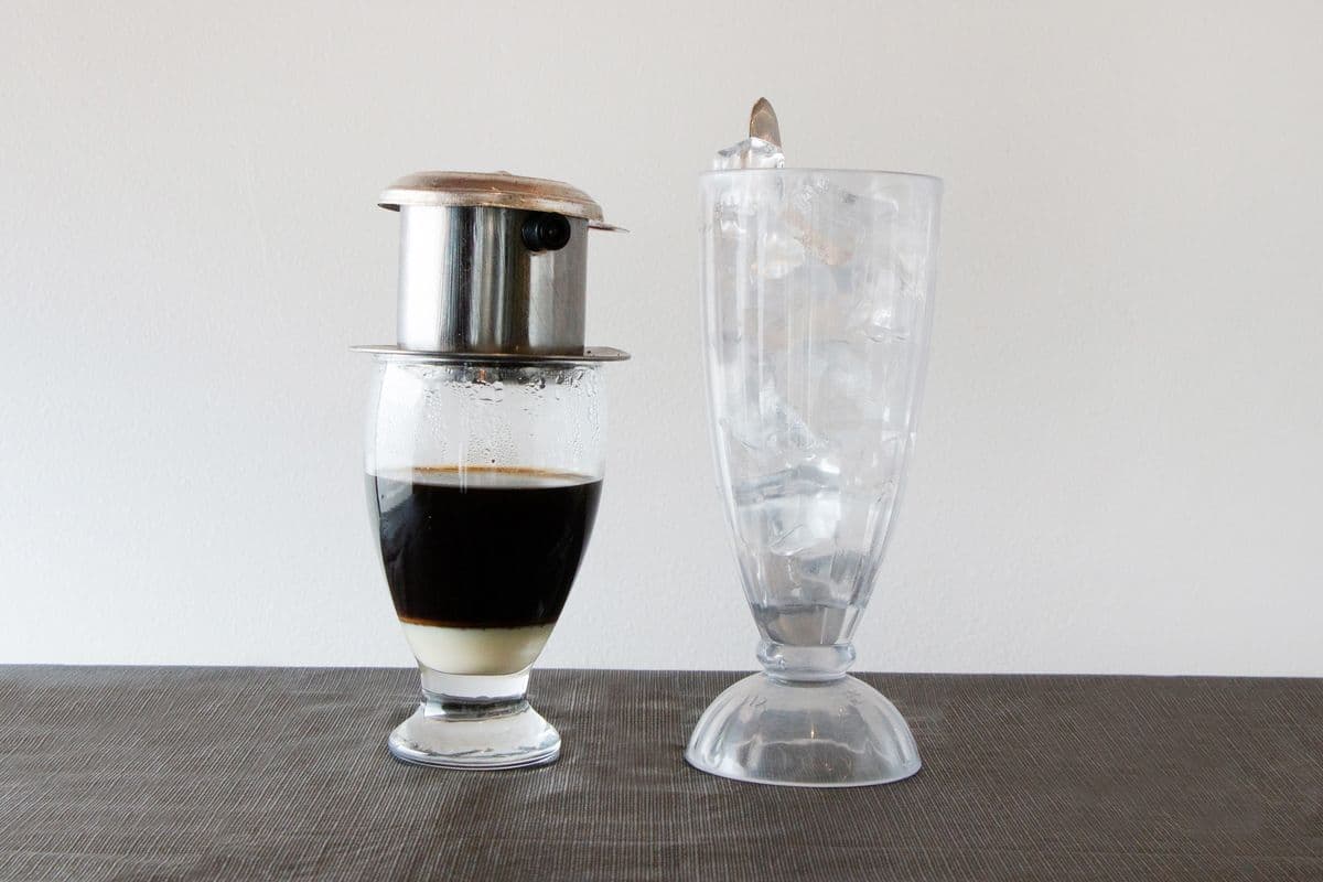 D169. Vietnamese Filtered Coffee with Condensed Milk - Ca Phe Sua Da (Cold)