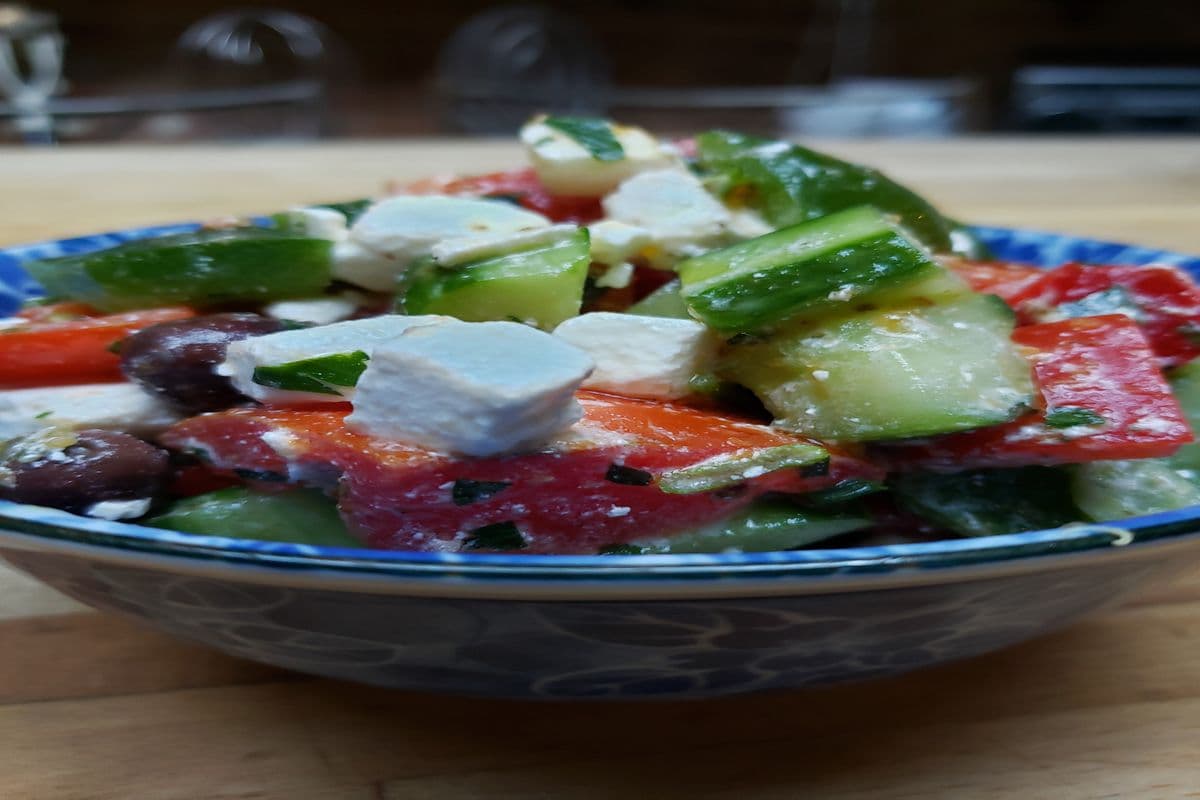 Tomato Cucumber and Feta Salad