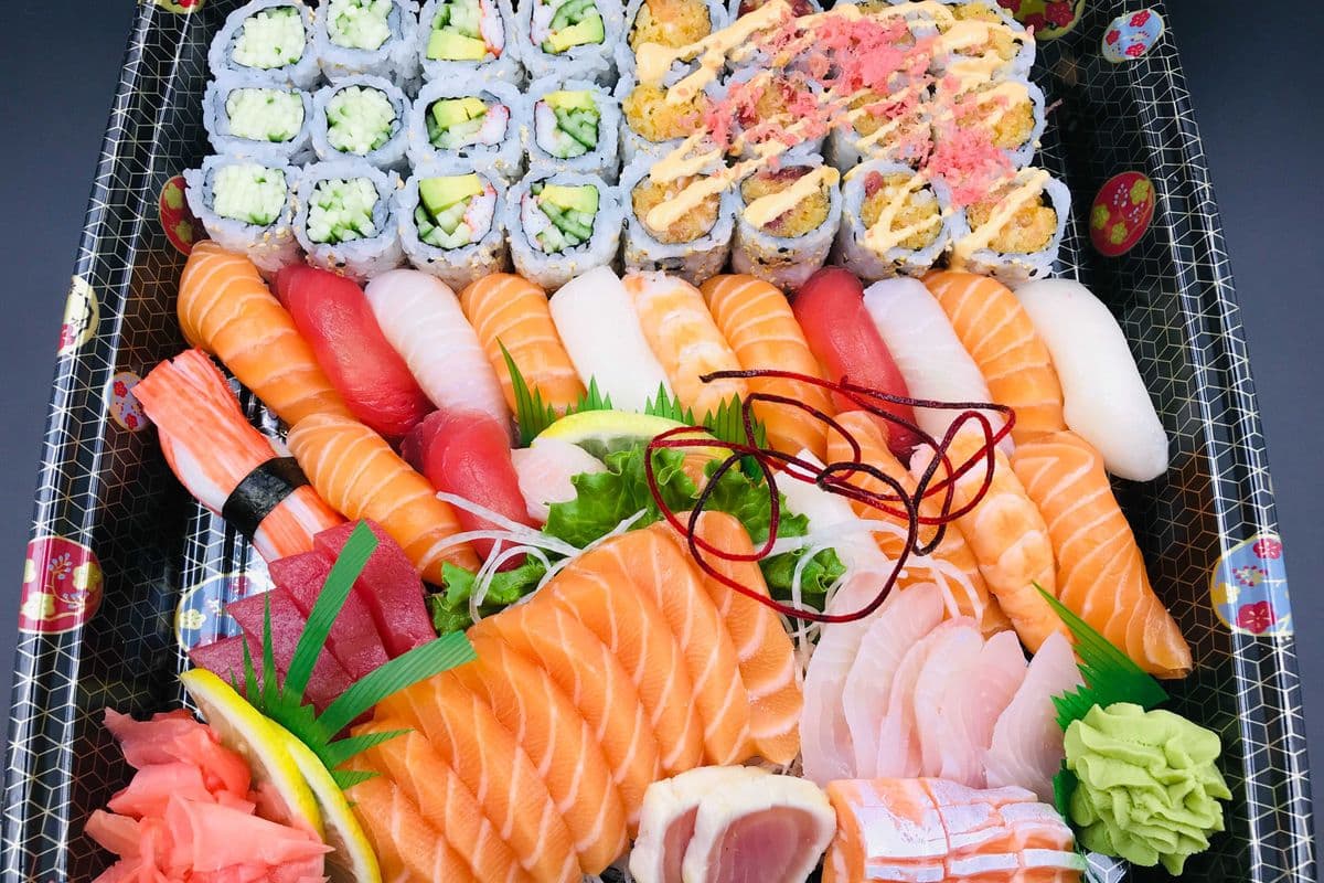 Sashimi, Sushi, and Rolls Platter