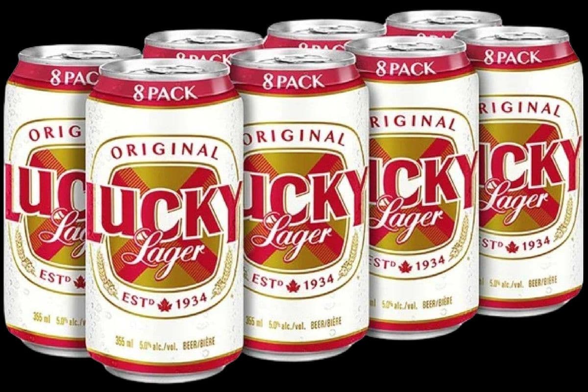 Lucky Original Lager Beer 8 Cans (8 x 355ml)
