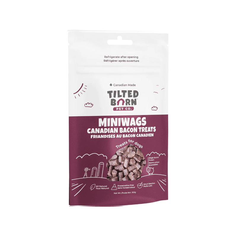 Tilted Barn Dog Treats - 'Miniwags' Canadian Bacon (100 g)
