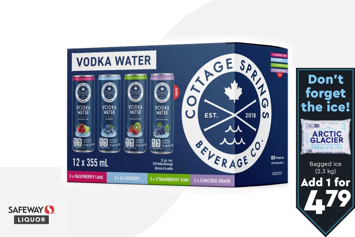 Cottage Springs Vodka Water Mixed Pack (12 x 355 ml)