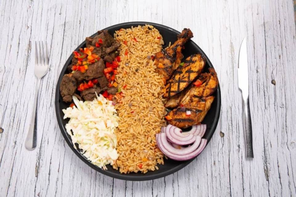 Family Dinner with Medium Beef Suya