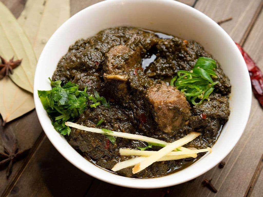 Palak Gosh (lamb)