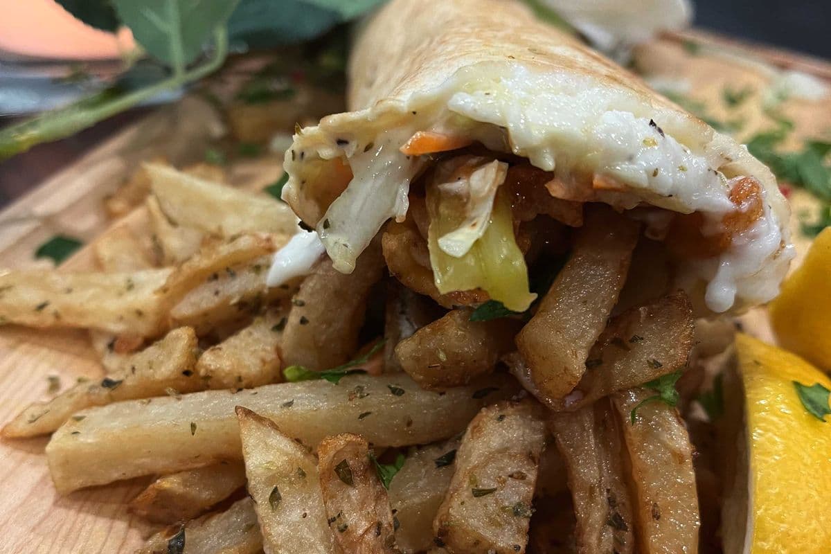 Pita au patate Frite.