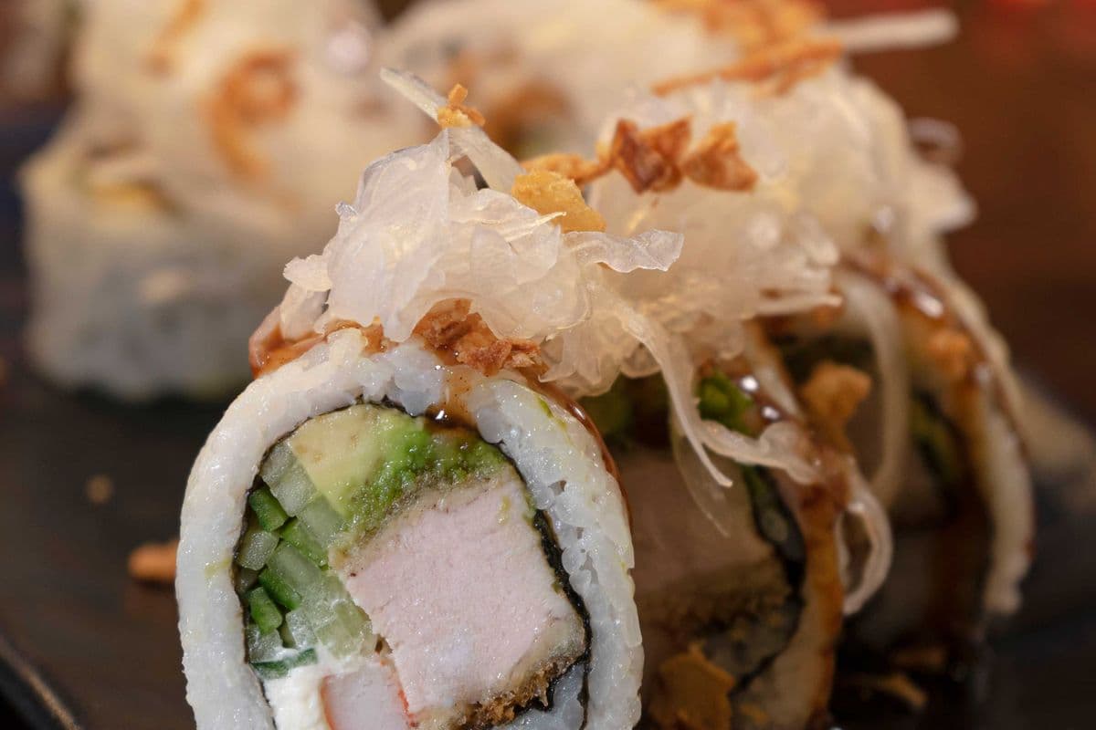 Salmon Sashimi and Katsu Roll Combo