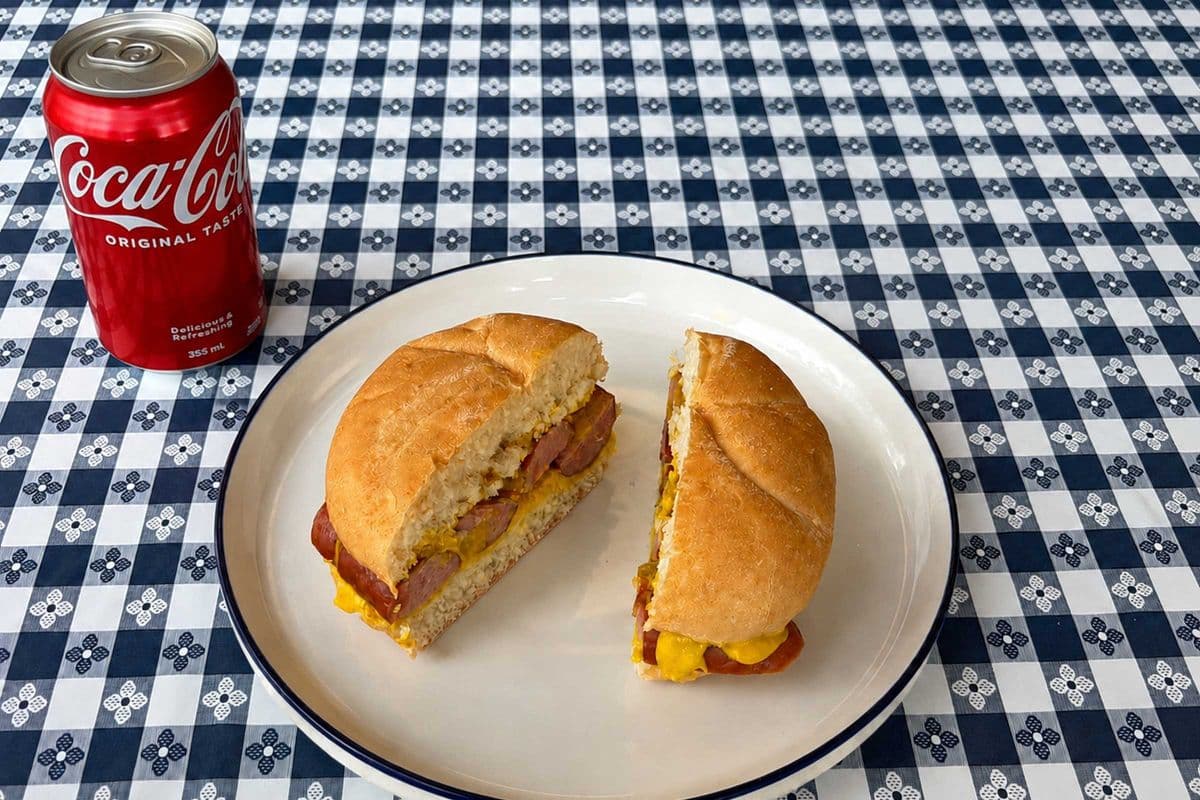 #2 Sausage on a Bun and a Canned Beverage