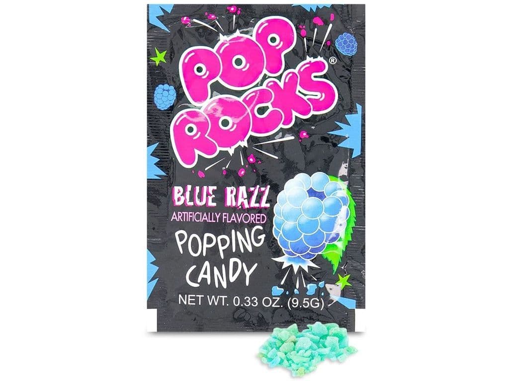 Pop Rocks Blue Razz Popping and Crackling Candy 9.5g Berry