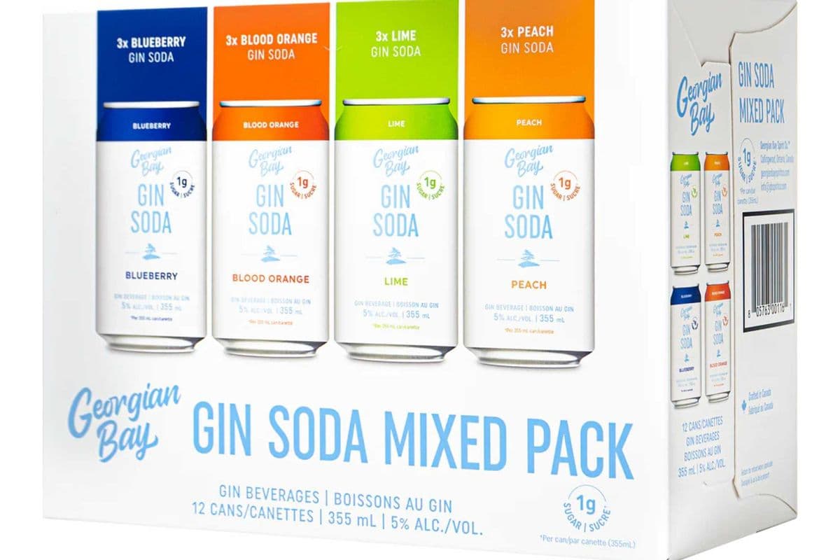 Georgian Bay Gin Soda Mixer (12 pack) (12 x 355 ml Cans)