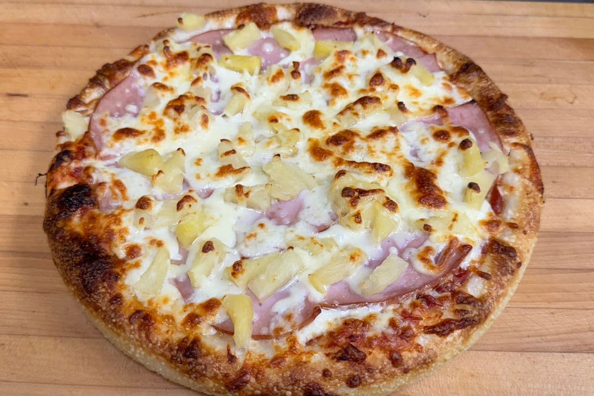 1. 13” Large Ham and Pineapple Pizza