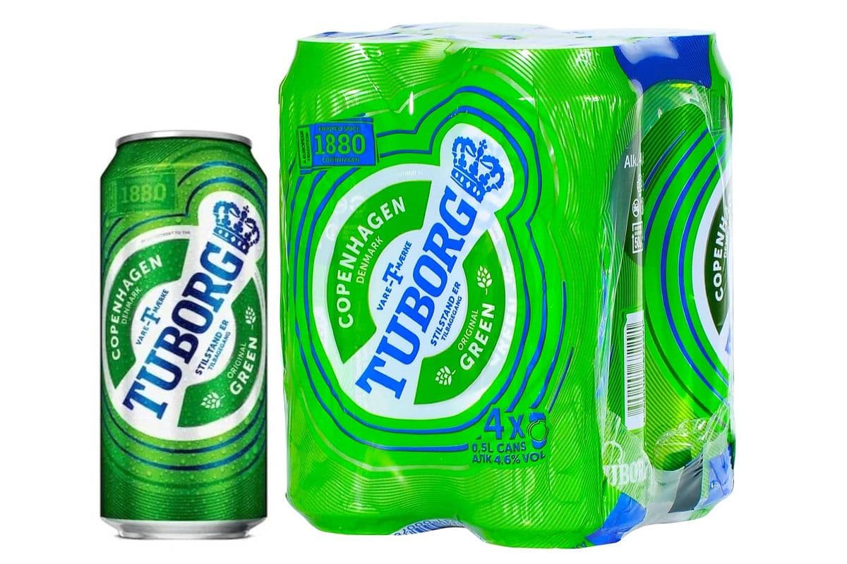 TUBORG GOLD 4 CANS (4 x 500 ML)