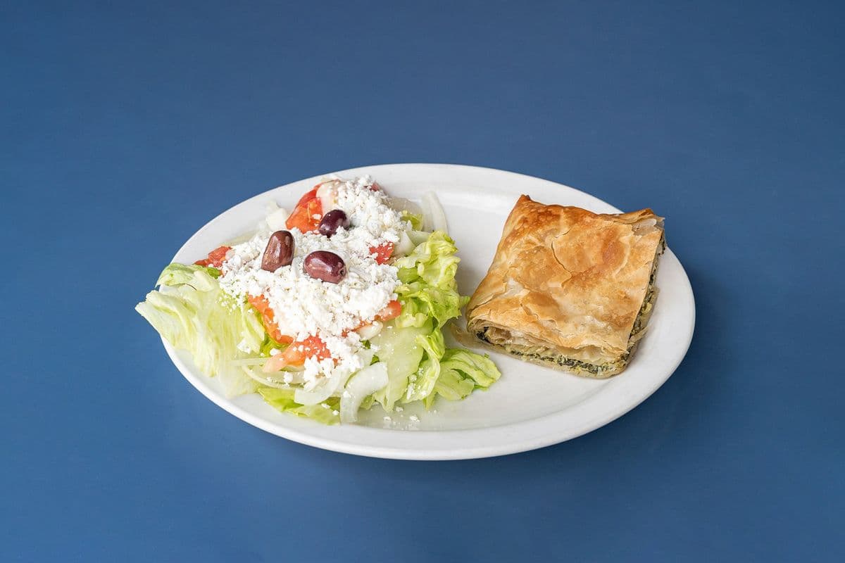 Spinach Pie with Greek Salad