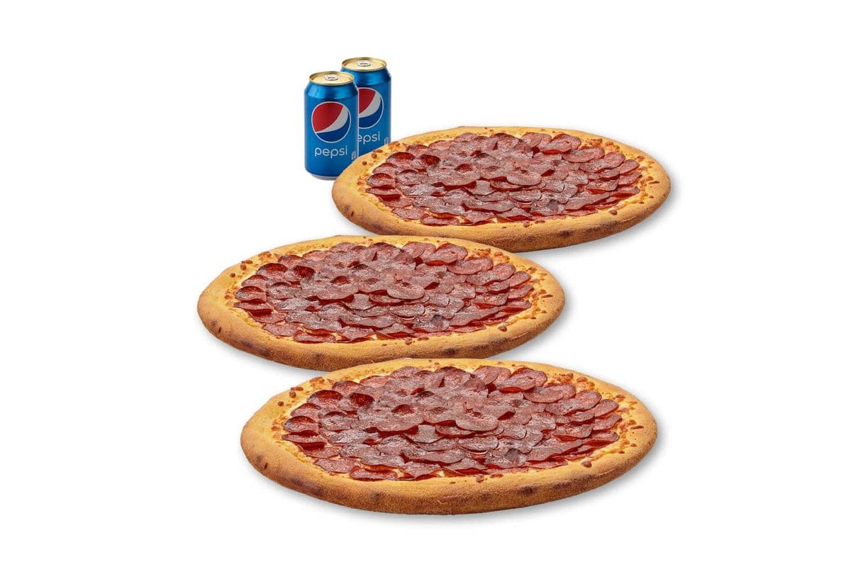 Spécial 3 Pizzas Petites - Festin Pepperoni / Small 3 Pizza Special - Pepperoni Feast