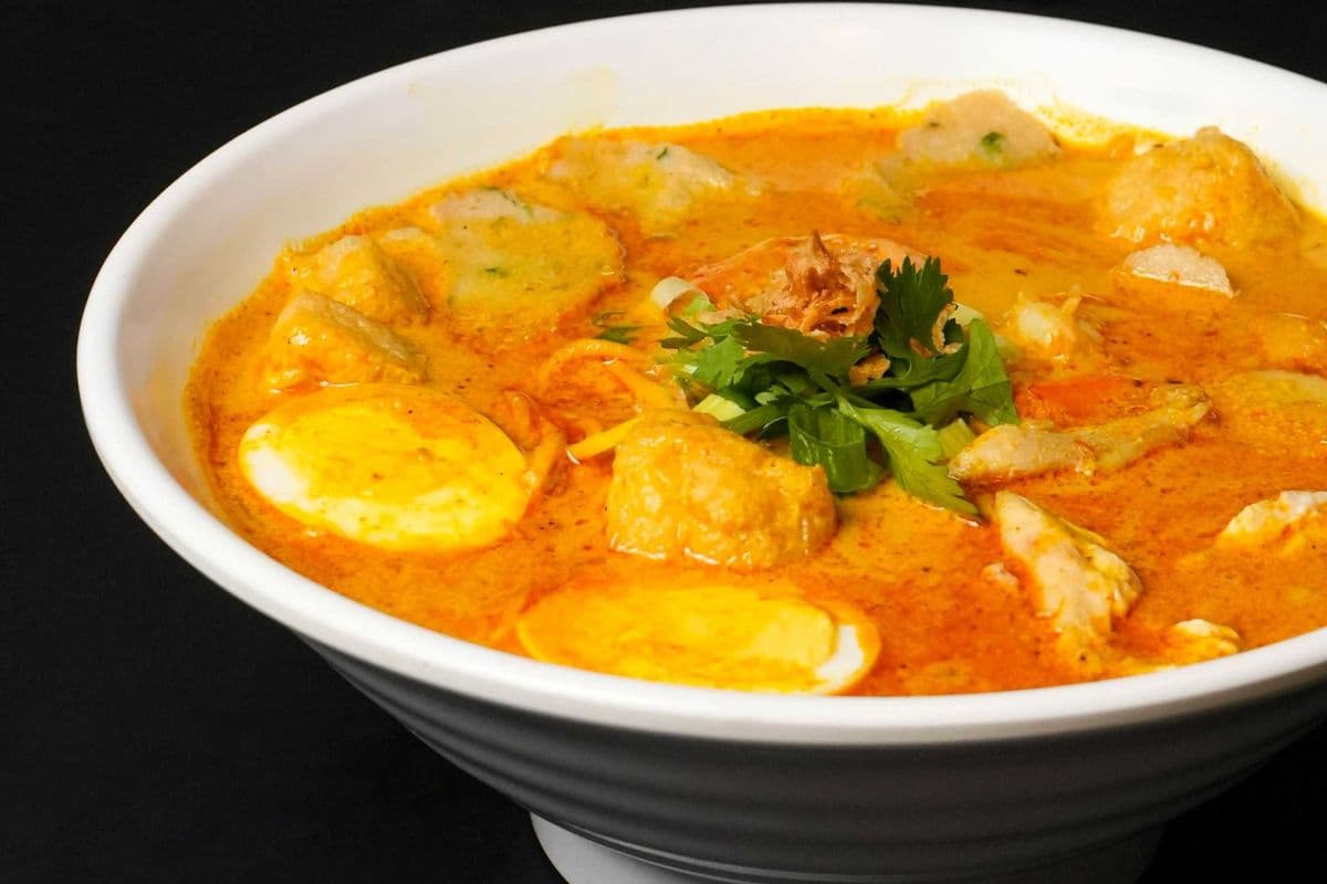 057 Singapore Laksa Vermicelli and Yellow Noodle Soup