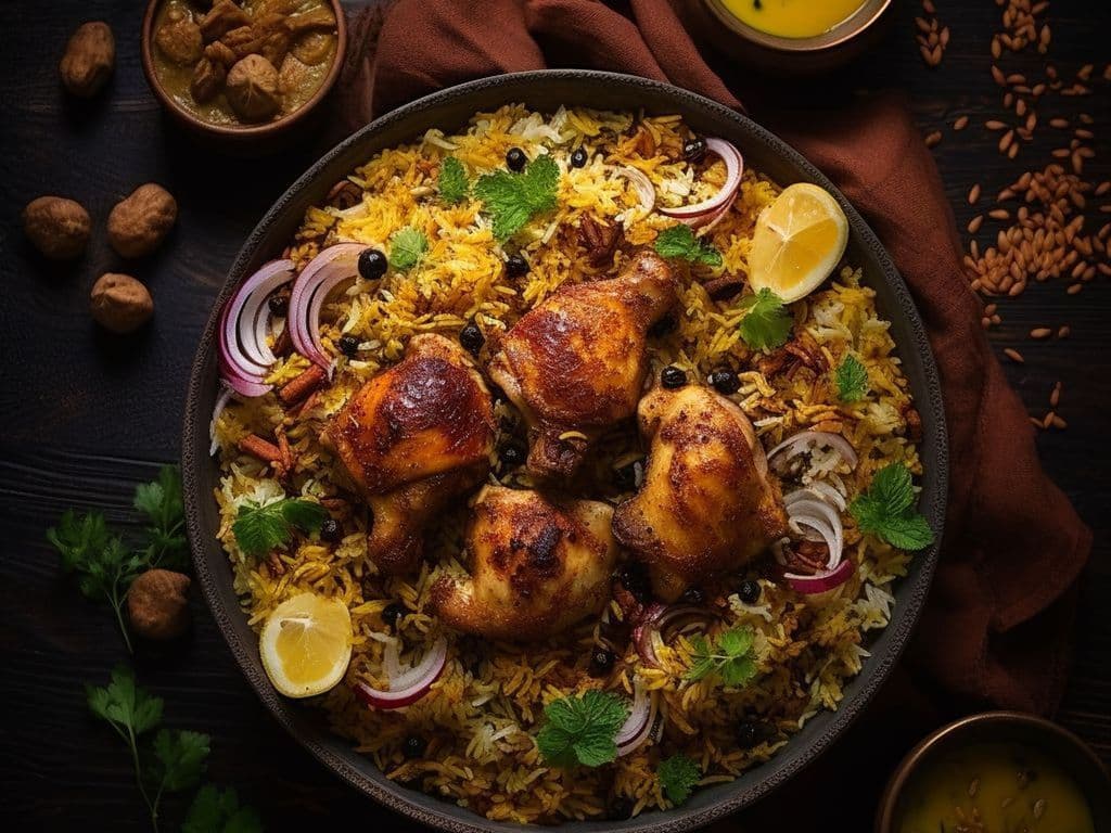 Ghee Roast Kaju Chicken Biryani / Biryani De Poulet Au Ghee Rôti