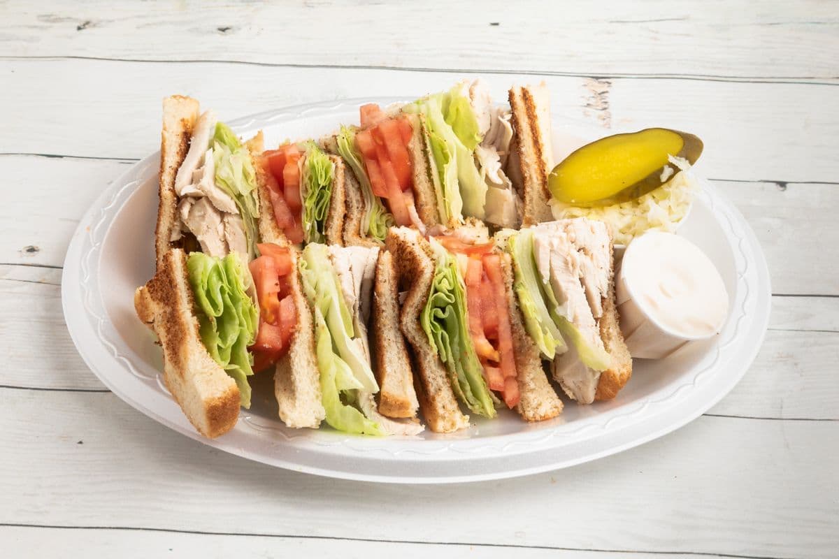 Plat de club sandwich au poulet