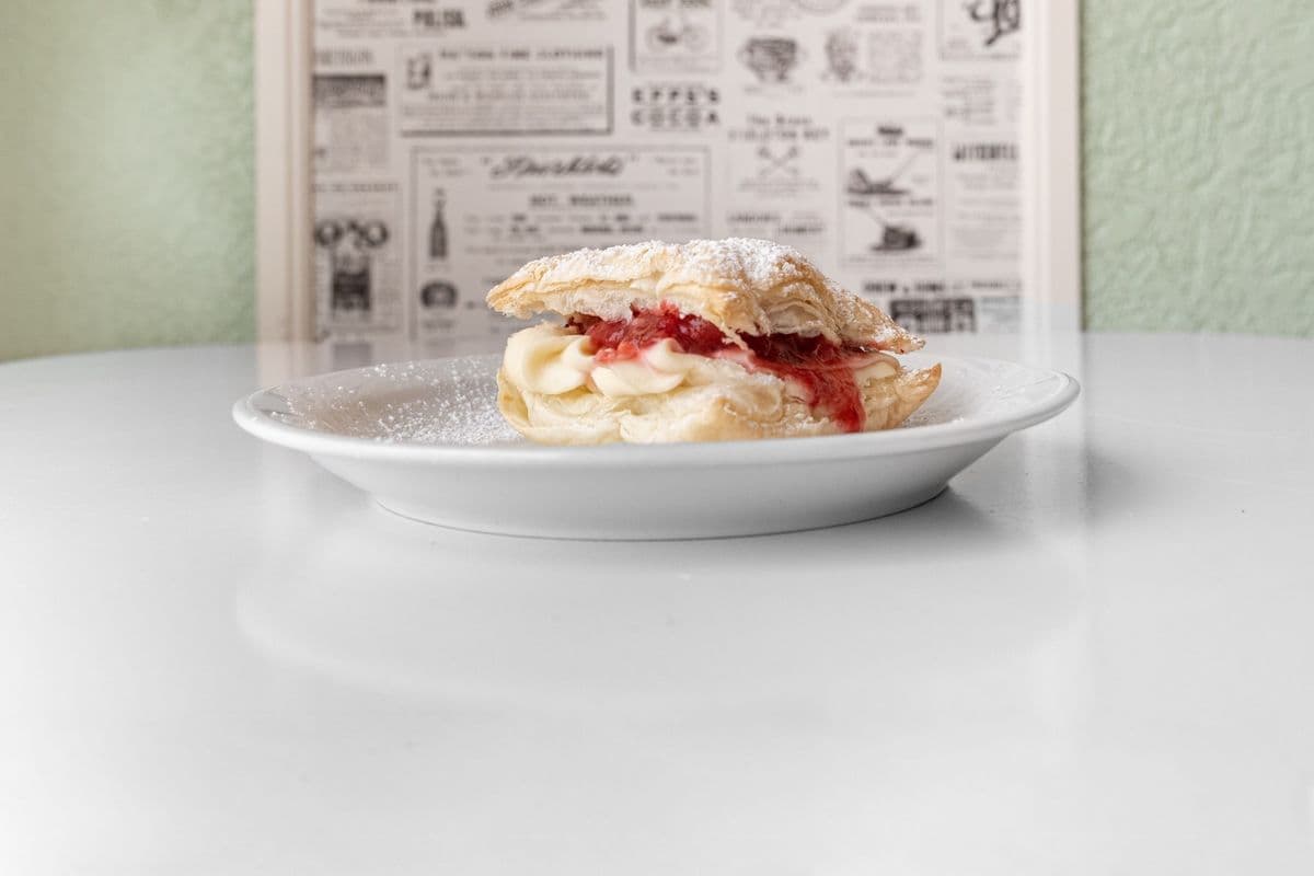Strawberry whipped cream Butter Flakey