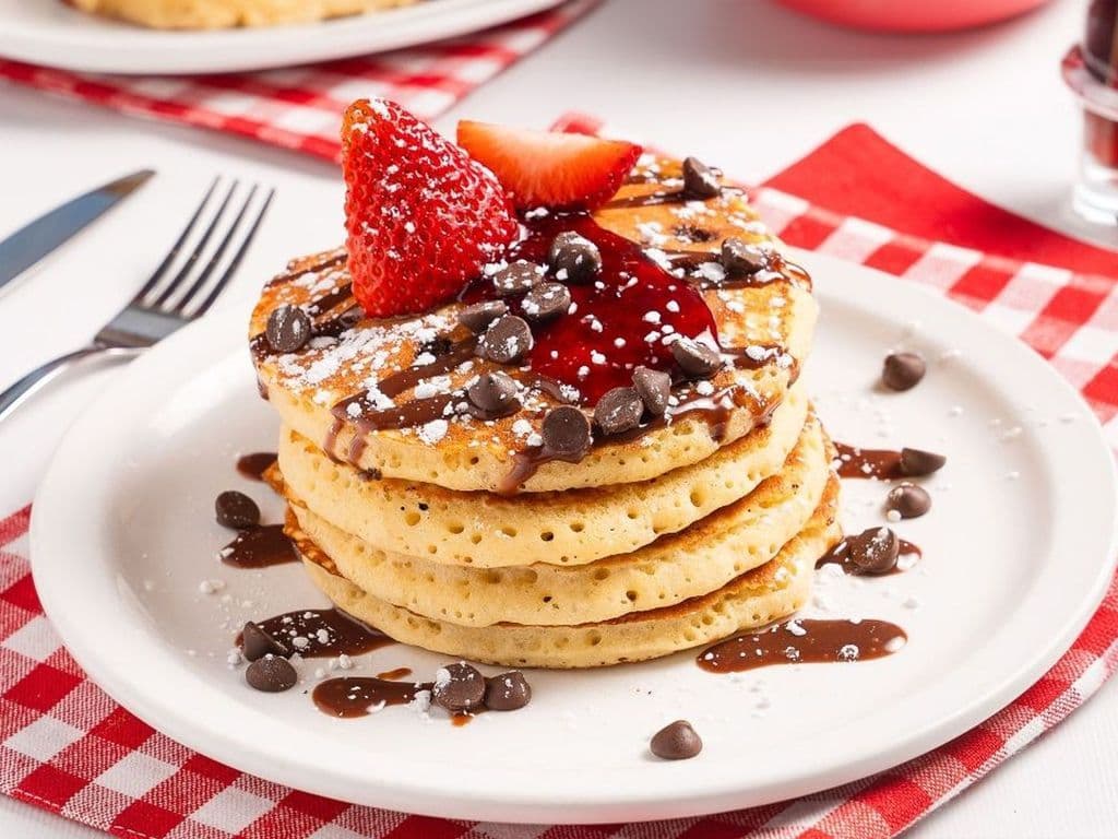Strawberry chocolate Pancakes*
