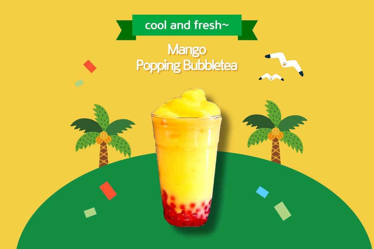 Mango Popping Bubble Tea