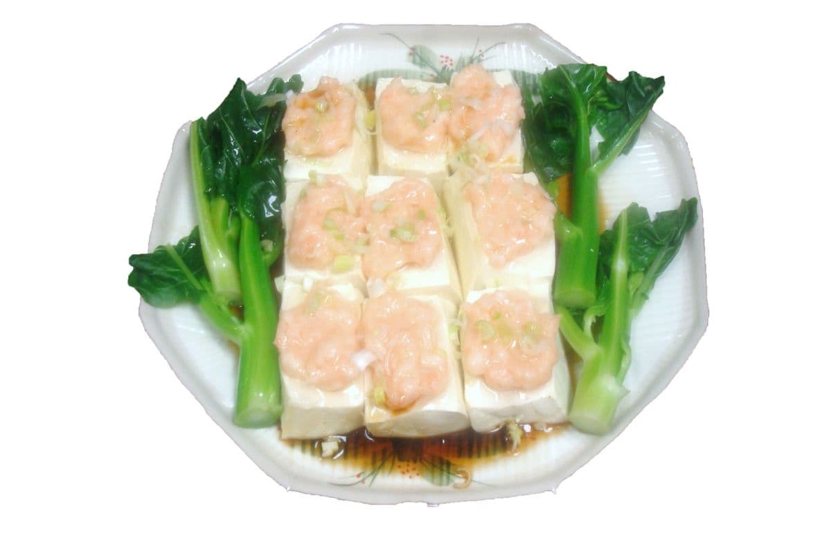 157. Steamed Stuffed Shrimp with Tofu 蒸百花釀豆腐