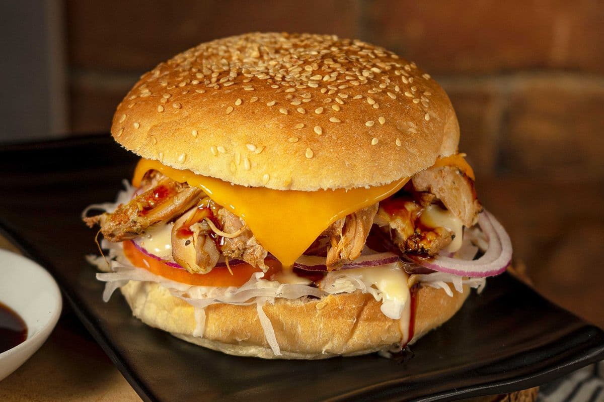 Burger with Braised Chicken Combo