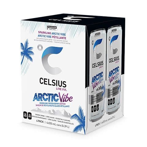 Celsius Artic Vibe 4 Pack 355ml