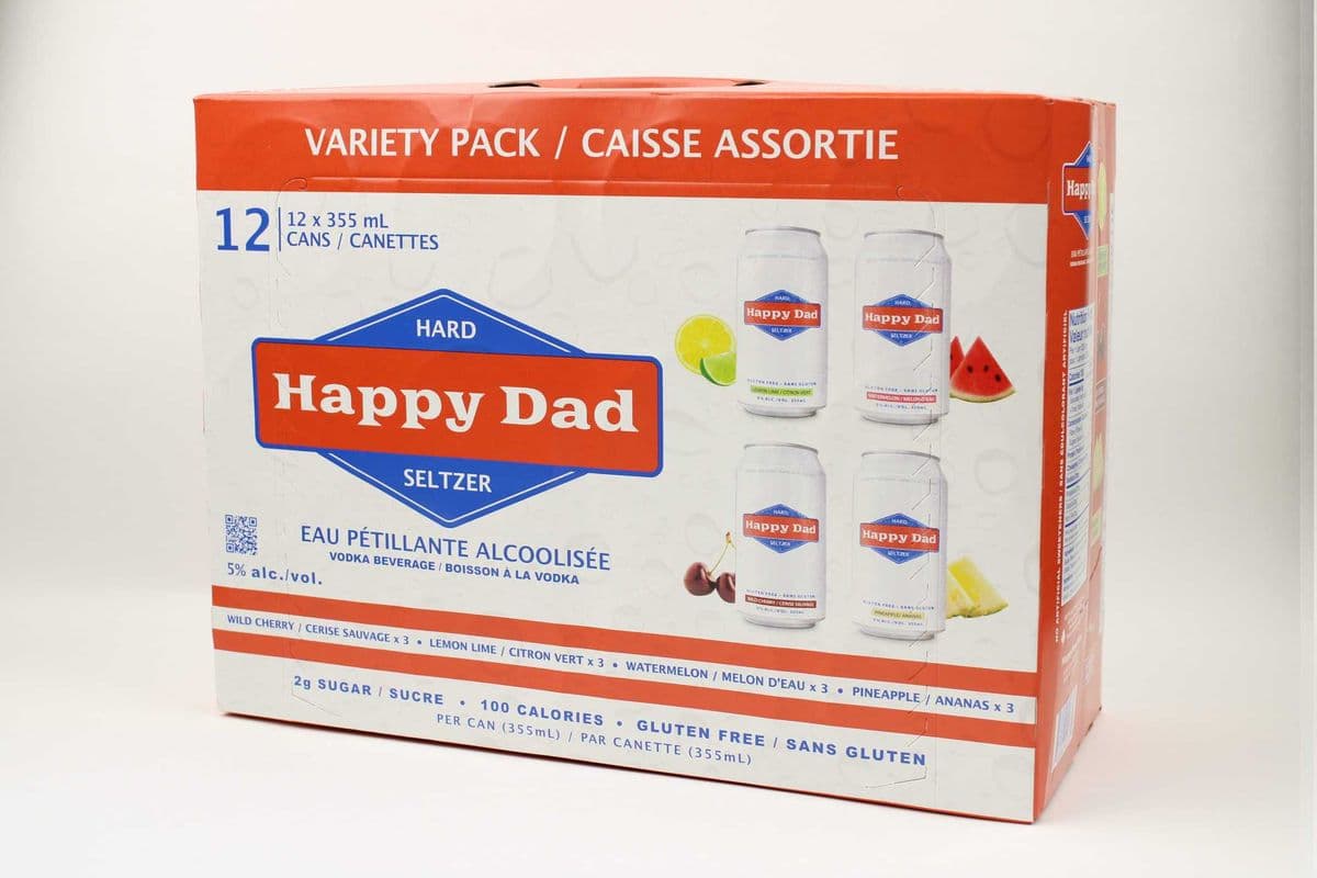Happy Dad Seltzer Variety 12Pk (12 x 355)