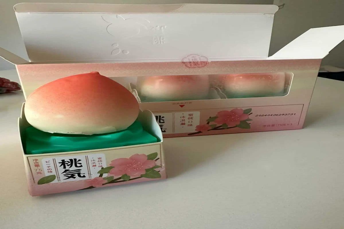 Peach Flavored Ice cream (75g)