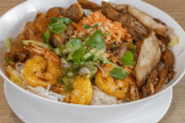 23. Grilled Lemongrass Chicken, Shrimp, and Pork Spring Rolls Vermicelli
