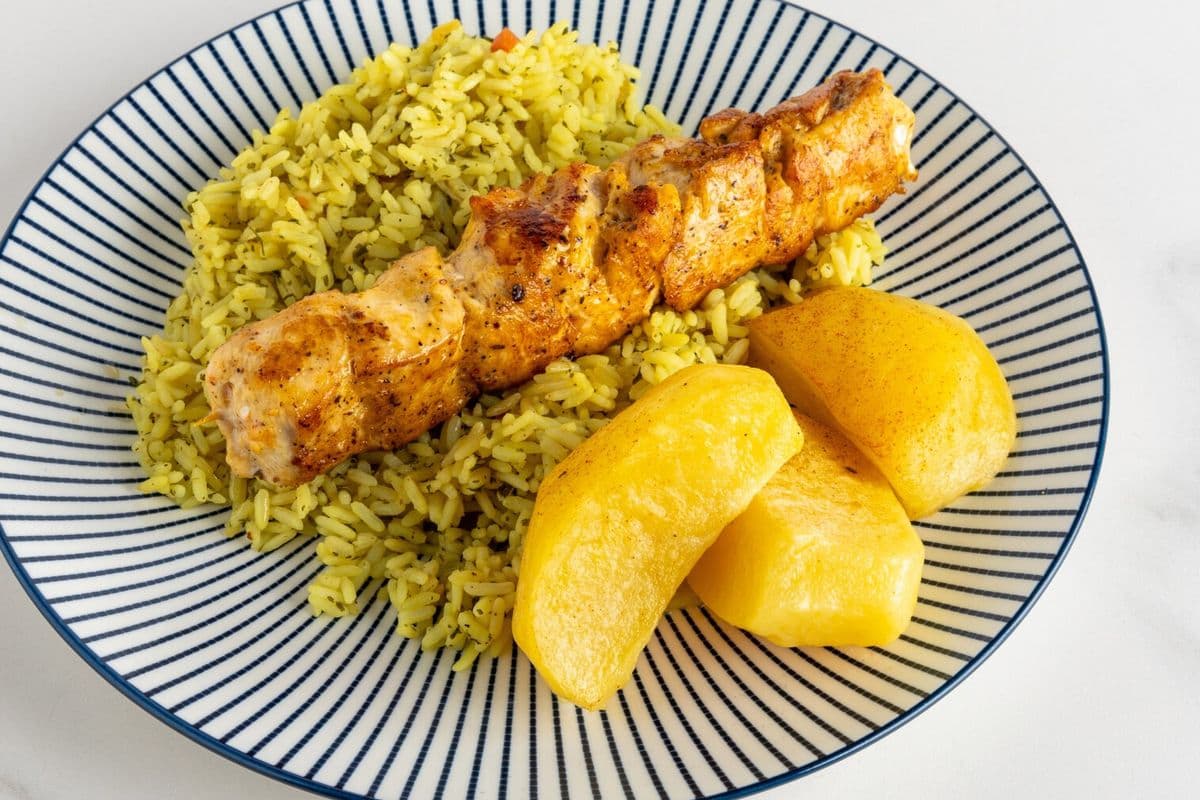 Chicken Souvlaki Dinner