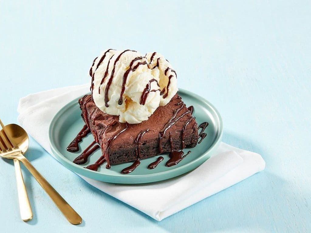 Double Chocolate Brownie W Ice Cream