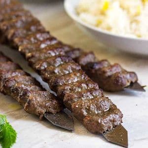 Grilled Beef Kabob Plate (2 pcs)