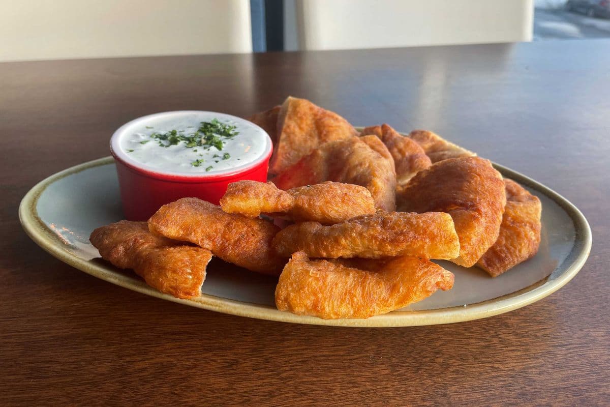 Langos with Tzatziki