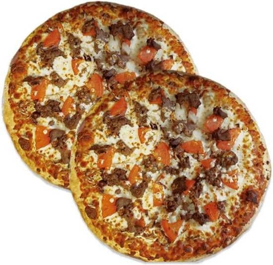 Two 10" Small Steak Pizzas / Deux pizzas petite de 10" steak