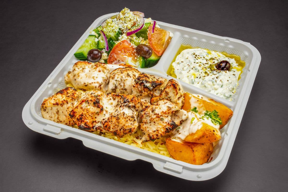 Charbroiled Chicken Skewer Platter