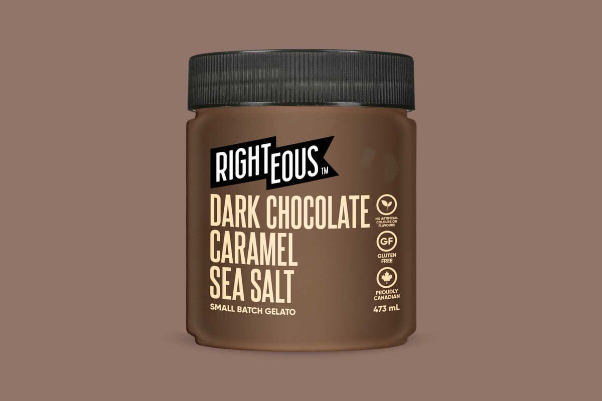 Dark Chocolate Caramel Sea Salt Gelato (473mL)