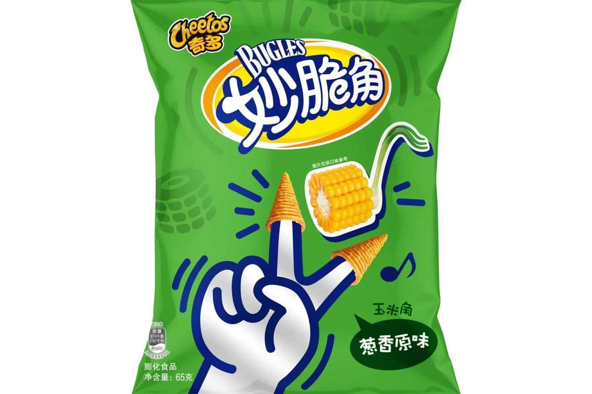 Cheetos Bugles Crispy Corners scallion original