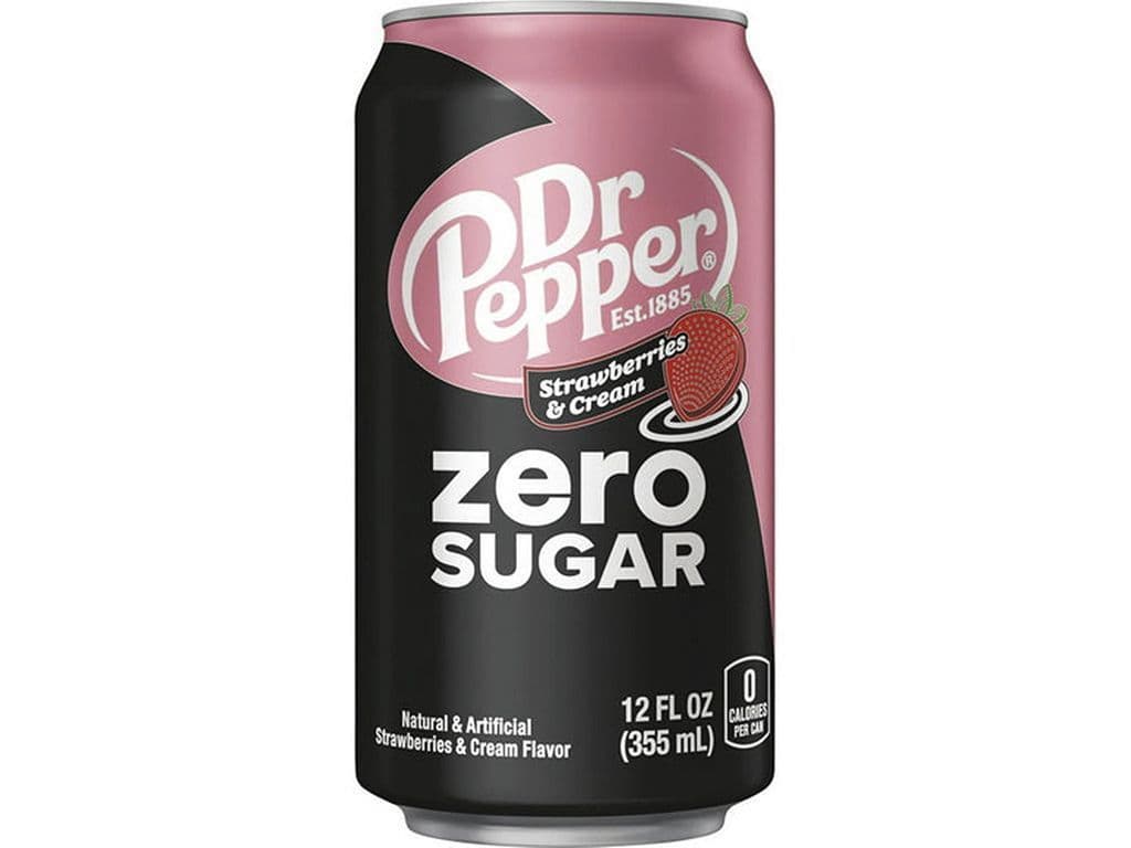 Dr Pepper Strawberries and Cream Zero Sugar USA 355ml Pop