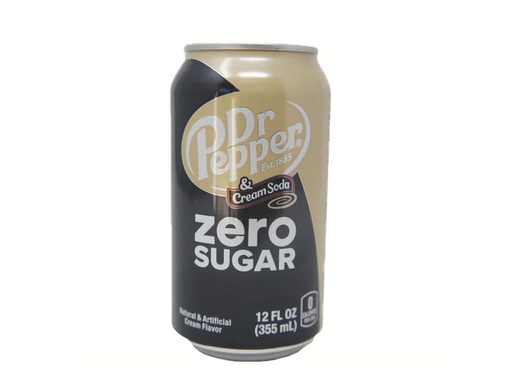 Dr Pepper Cream Soda Zero Sugar 355ml Pop