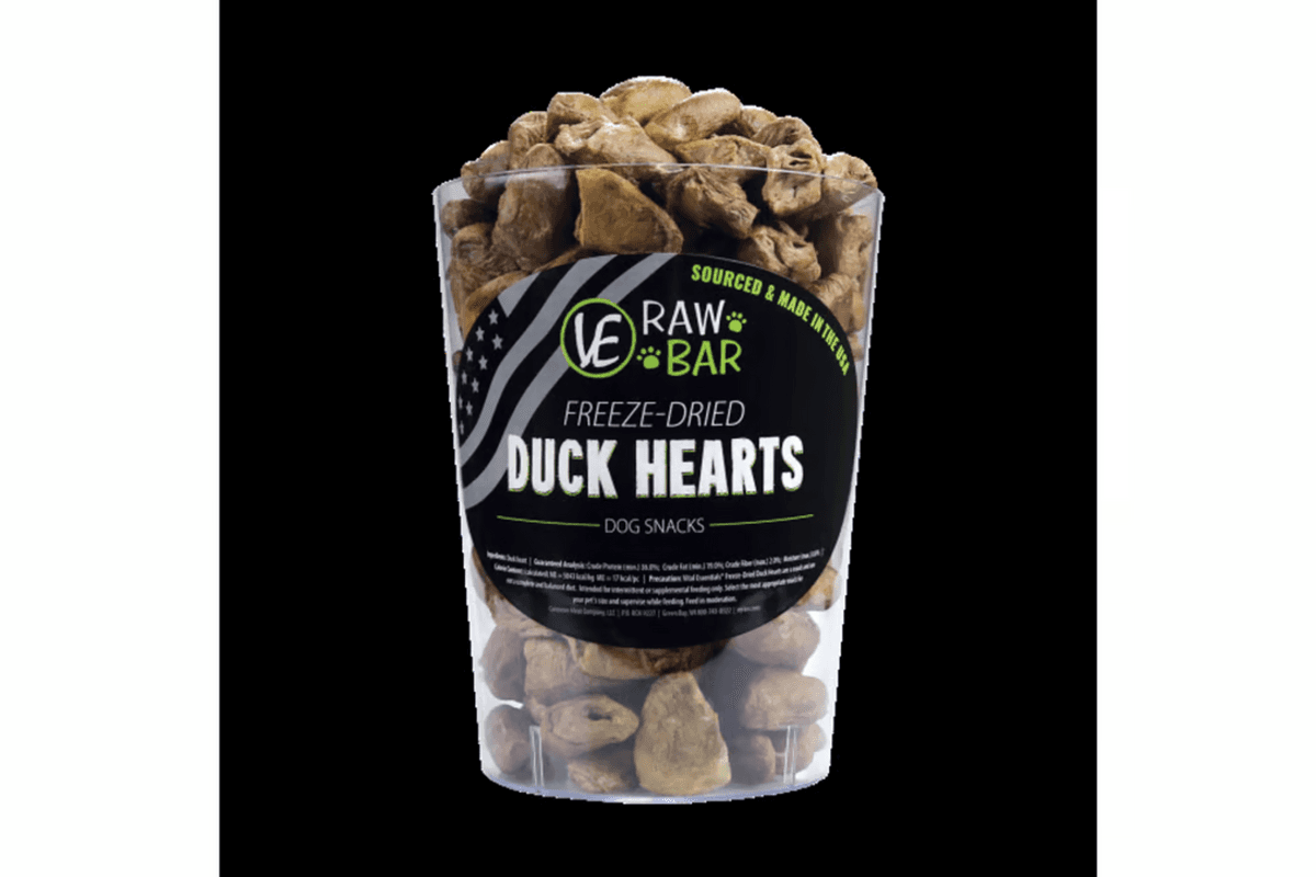 Vital Essentials Freeze-Dried Duck Hearts Sold in Bulk (1 ct)