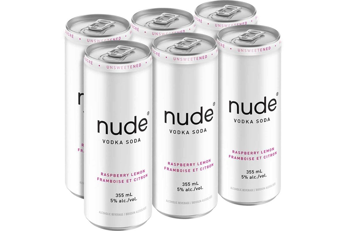 Nude Vodka Soda Raspberry Lemon (6 x 355 ml Cans)